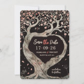 Love Tree Wedding Sla de datum op Kaart (Voorkant)
