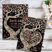 Love Tree Wedding Sla de datum op Kaart