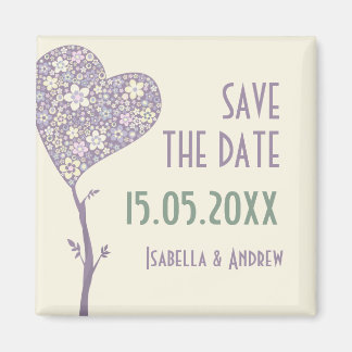 Love Tree Wedding Sla de datum op Magneet