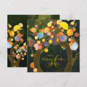 Love Trees 50th Golden Wedding Jubileum Kaart (Voorkant / Achterkant)