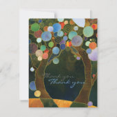 Love Trees Blue Modern Wedding Bedankt (Voorkant)