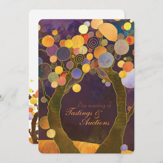 Love Trees Charity Fondsenwerving Veilingdiner Kaart (Voorkant / Achterkant)