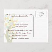 Love Trees (in Blue): Wedding RSVP Briefkaarten (Achterkant)