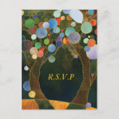 Love Trees (in Blue): Wedding RSVP Briefkaarten (Voorkant)