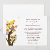 Love Trees (in White): Huwelijksuitnodigingen Kaart (Voorkant / Achterkant)