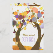 Love Trees New Home Housewarming Party Invitations Kaart (Voorkant / Achterkant)