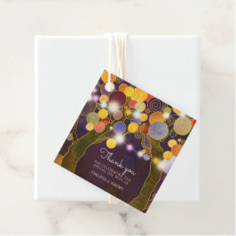 Love Trees Paars Wedding Bedankt Bedankjes Labels