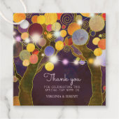 Love Trees Paars Wedding Bedankt Bedankjes Labels (Voorkant)