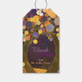 Love Trees Paars Wedding Bedankt Cadeaulabel (Voorkant)