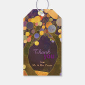 Love Trees Paars Wedding Bedankt Cadeaulabel (Achterkant)