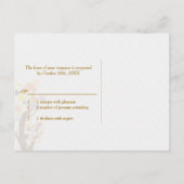 Love Trees Royal Blue Wedding RSVP Uitnodiging Briefkaart (Achterkant)