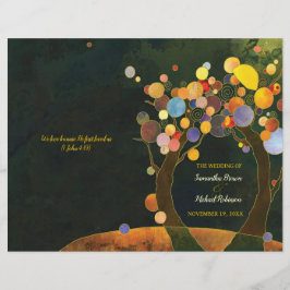 Love Trees Rustic Wedding BiFold Programme