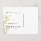 Love Trees Rustic Wedding Meal Choice RSVP Uitnodiging Briefkaart (Achterkant)