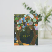 Love Trees Rustic Wedding Meal Choice RSVP Uitnodiging Briefkaart (Staand voorkant)
