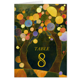 Love Trees Rustic Wedding Table Number Kaart