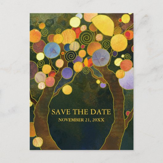 Love Trees Rustieke Bruiloft Save the Date Aankondigingskaart (Voorkant)