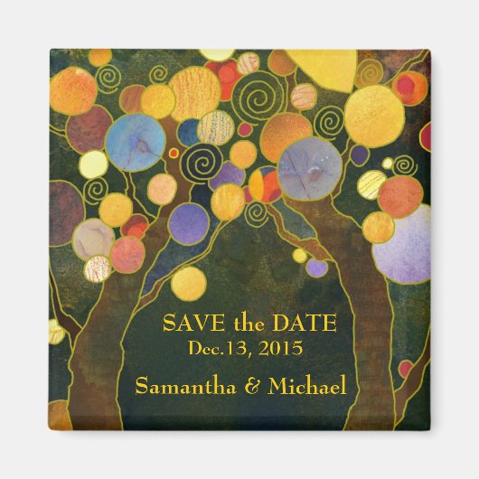 Love Trees Save the Date Bruiloft Magneet (Voorkant)