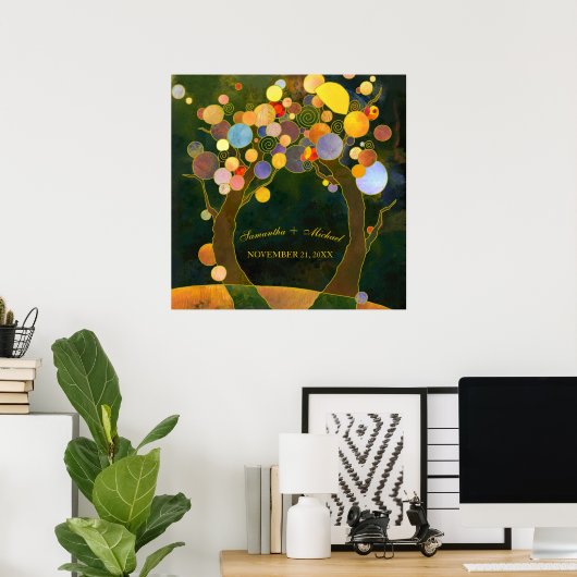 Love Trees, Symbol of Love Wedding Ceremony Poster (Thuiskantoor)