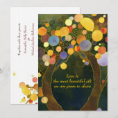 Love Trees Wedding Invitations (White Back) Kaart (Voorkant / Achterkant)