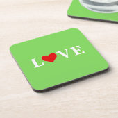 LOVE Trending Lime Green Modern Elegant Bier Onderzetter (Linkerzijde)