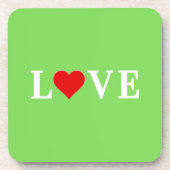 LOVE Trending Lime Green Modern Elegant Bier Onderzetter (Voorkant)