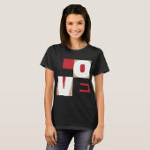 Love Trendy Design Modern Red Black Letter Art T-shirt (Voorkant volledig)