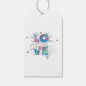 Love Trendy Modern Graphic Personalize Gift Label Cadeaulabel (Voorkant)
