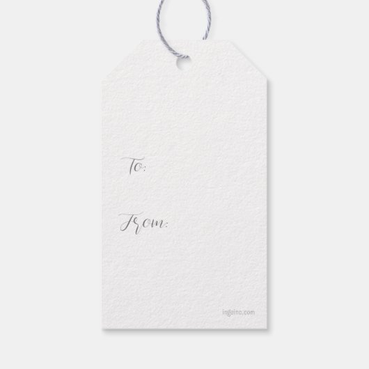 Love Trendy Modern Graphic Personalize Gift Label Cadeaulabel (Achterkant)