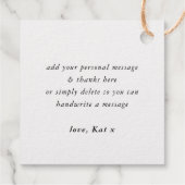 LOVE trendy modern handgeschreven script Bedankjes Labels (Achterkant)