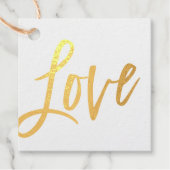 LOVE trendy modern handgeschreven script Bedankjes Labels (Voorkant)