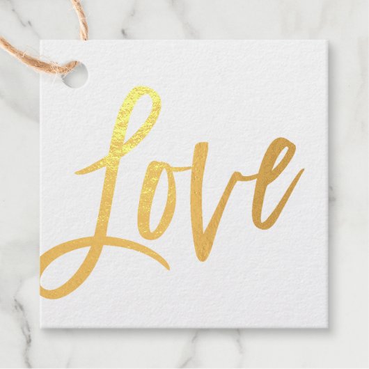 LOVE trendy modern handgeschreven script Bedankjes Labels (Voorkant)