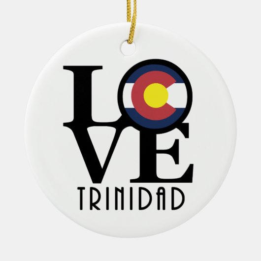 LOVE Trinidad Colorado Keramisch Ornament (Voorkant)