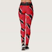 LOVE TRINIDAD Red Hearts RUN YOUR RACE Custom Leggings (Achterkant)