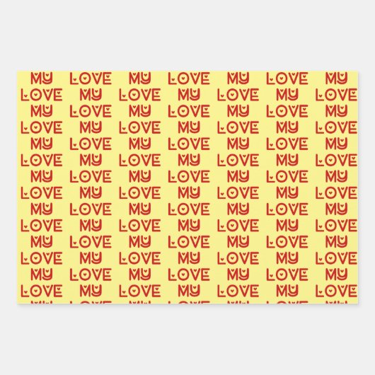 Love Trio Inpakpapier Vel (Voorkant)