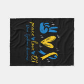 Love Trisomy 21 Down Syndrome Awareness Vrouwen Ma Fleece Deken (Voorkant (Horizontaal))