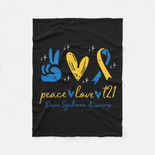 Love Trisomy 21 Down Syndrome Awareness Vrouwen Ma Fleece Deken (Voorkant)