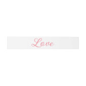 Love Tropical Minimalist Pink Summer Wedding Uitnodigingen Wikkel (Vlak)