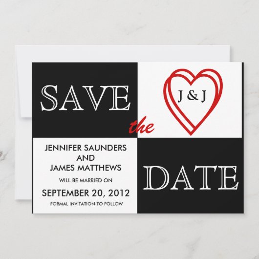 LOVE Trouwdatum Save the Date Aankondiging Vooraan (Voorkant)
