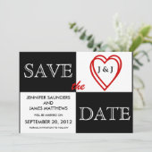 LOVE Trouwdatum Save the Date Aankondiging Vooraan (Staand voorkant)