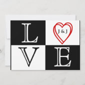 LOVE Trouwdatum Save the Date Aankondiging Vooraan (Achterkant)