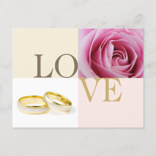 LOVE trouwringen custom save the date briefkaarten