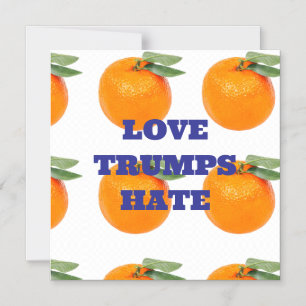 LOVE TRUMPS HAAT MAGNEET MAGNETISCHE UITNODIGING