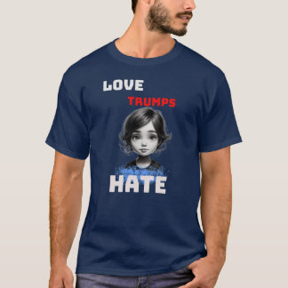 LOVE TRUMPS HATE -anti Donald t-shirt