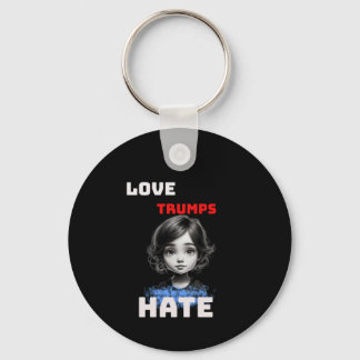 LOVE TRUMPS HATE -anti Donald T-shirt Sleutelhanger
