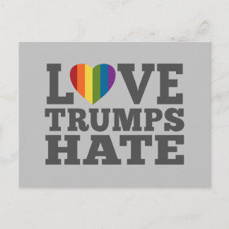 Love Trumps Hate - Anti-Donald Trump Briefkaart