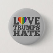 Love Trumps Hate - Anti-Donald Trump Ronde Button 5,7 Cm (Voorkant)