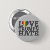 Love Trumps Hate - Anti-Donald Trump Ronde Button 5,7 Cm (Voorkant /achterkant)