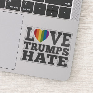 Love Trumps Hate - Anti-Donald Trump Sticker