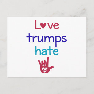 Love Trumps Hate Anti Trump Briefkaart