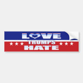 Love Trumps Hate Bumpersticker (Voorkant)